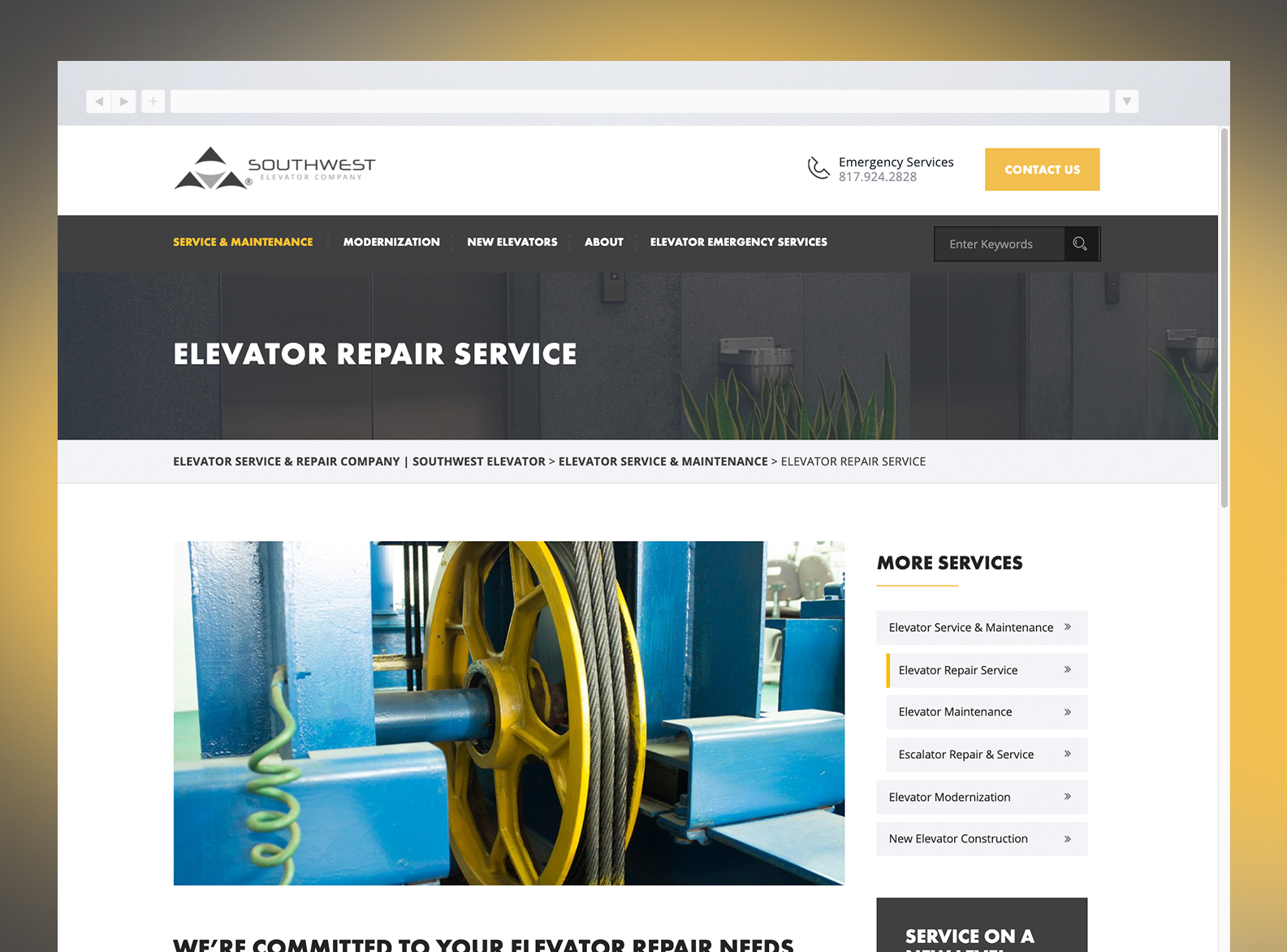 Southwest Elevator Company Website