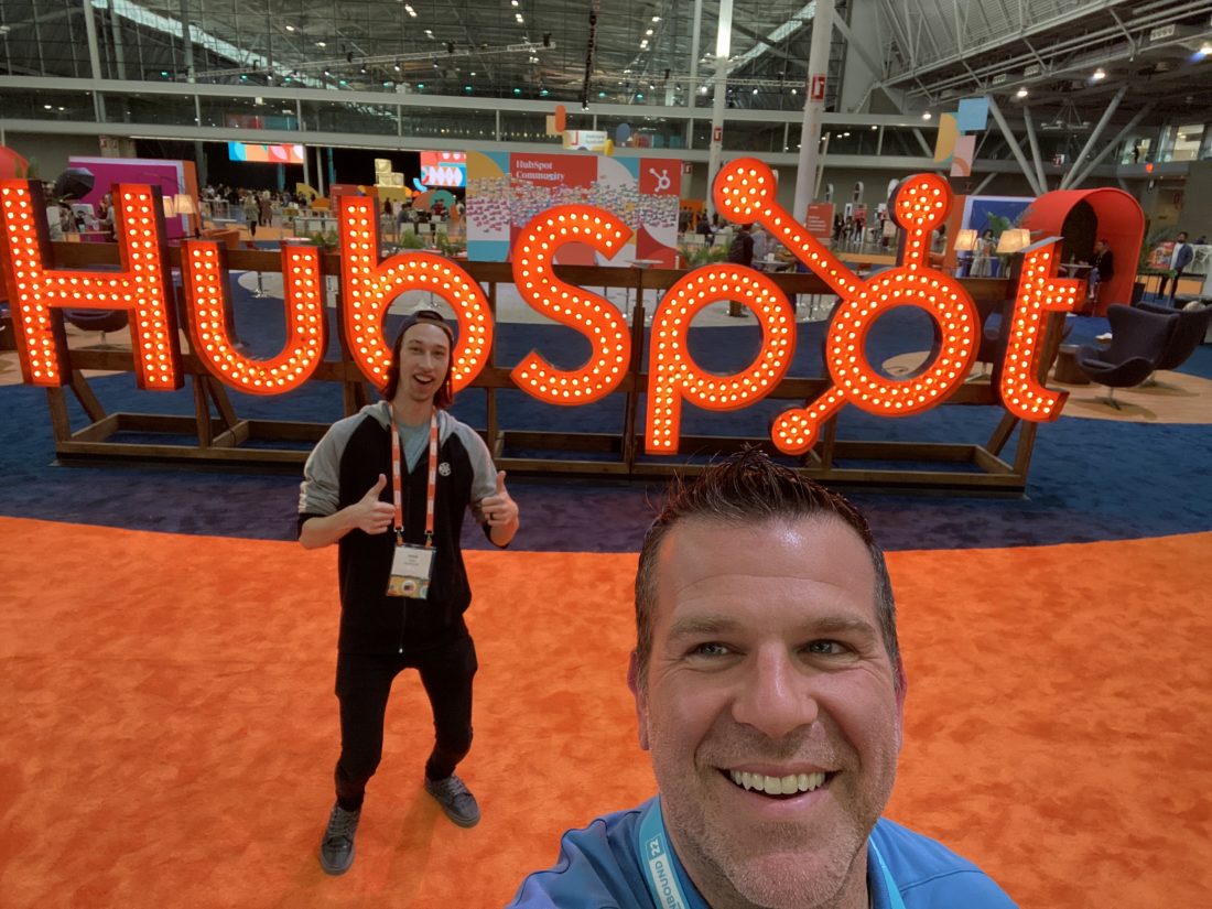 Mike and Jacob take a selfie at Inbound